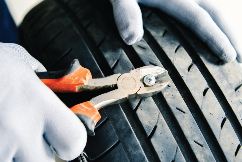 puncture tire